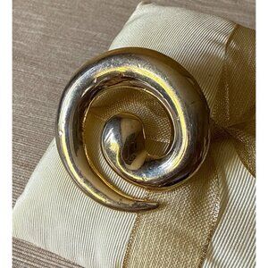 Vintage Gold-Tone Swirl Brooch PinCraft bor Collect